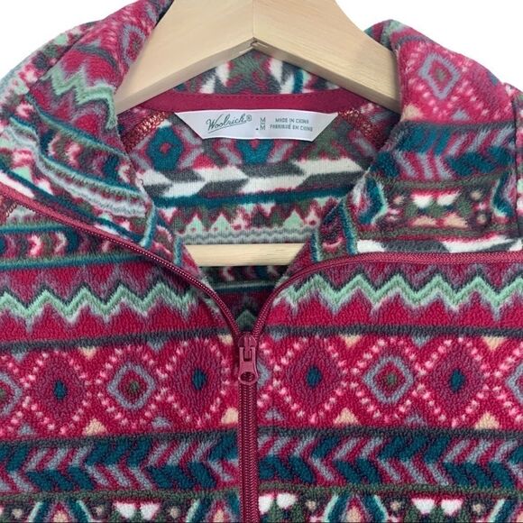 Woolrich Aztec Print Half Zip Fleece Pullover - Picture 3 of 8